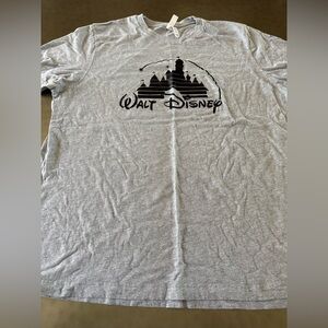 Disney - 2 Tee Shirts for $9, Gray & Pink, Castle Graphic Women’s, Size XL